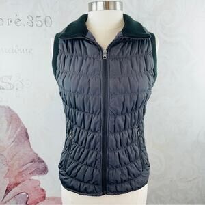 Calvin Klein Grey Black Puffer Vest with Smartphone Pocket
